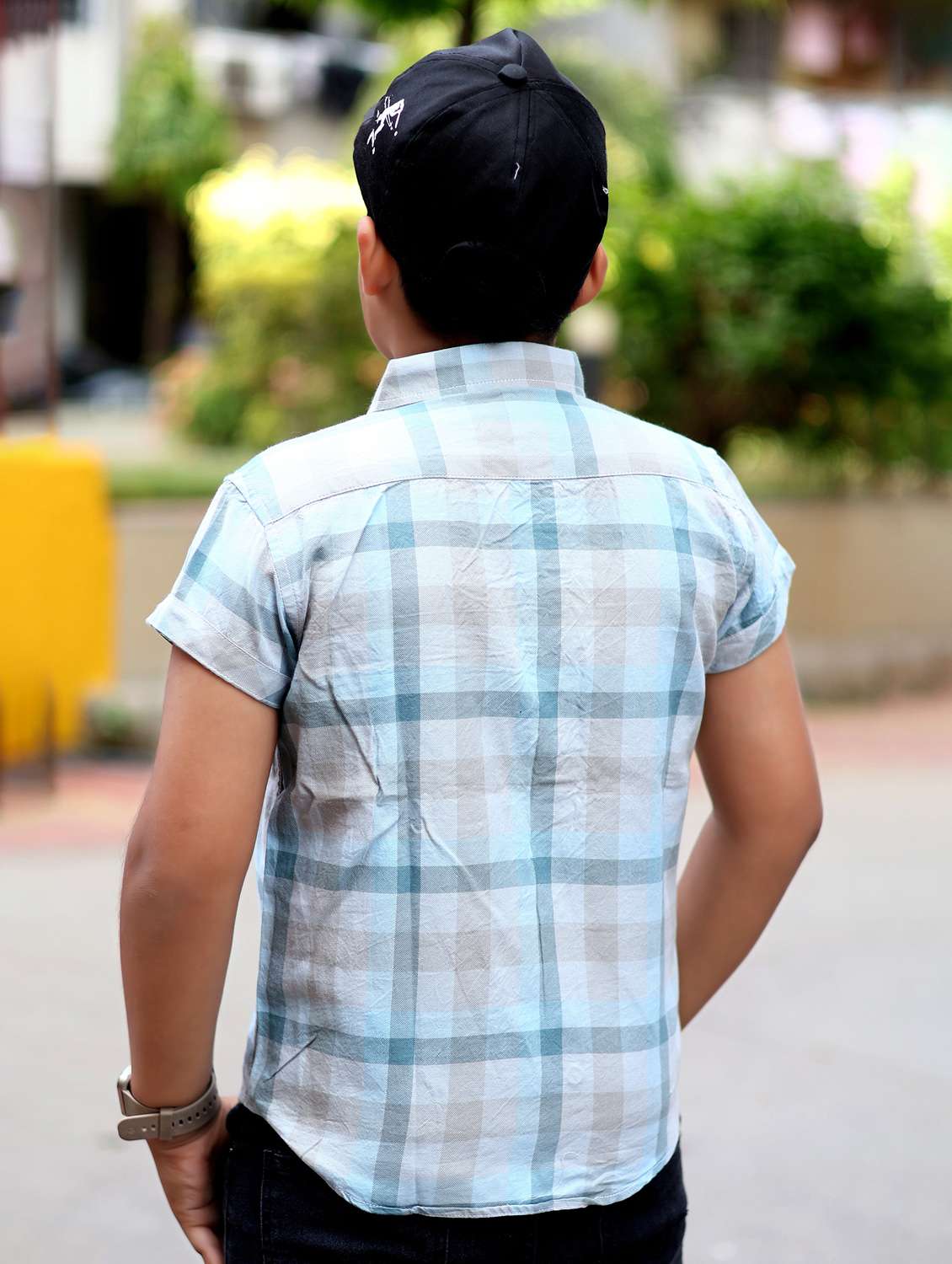 boys checkered short sleeve casual shirt - 21944727 -  Standard Image - 5