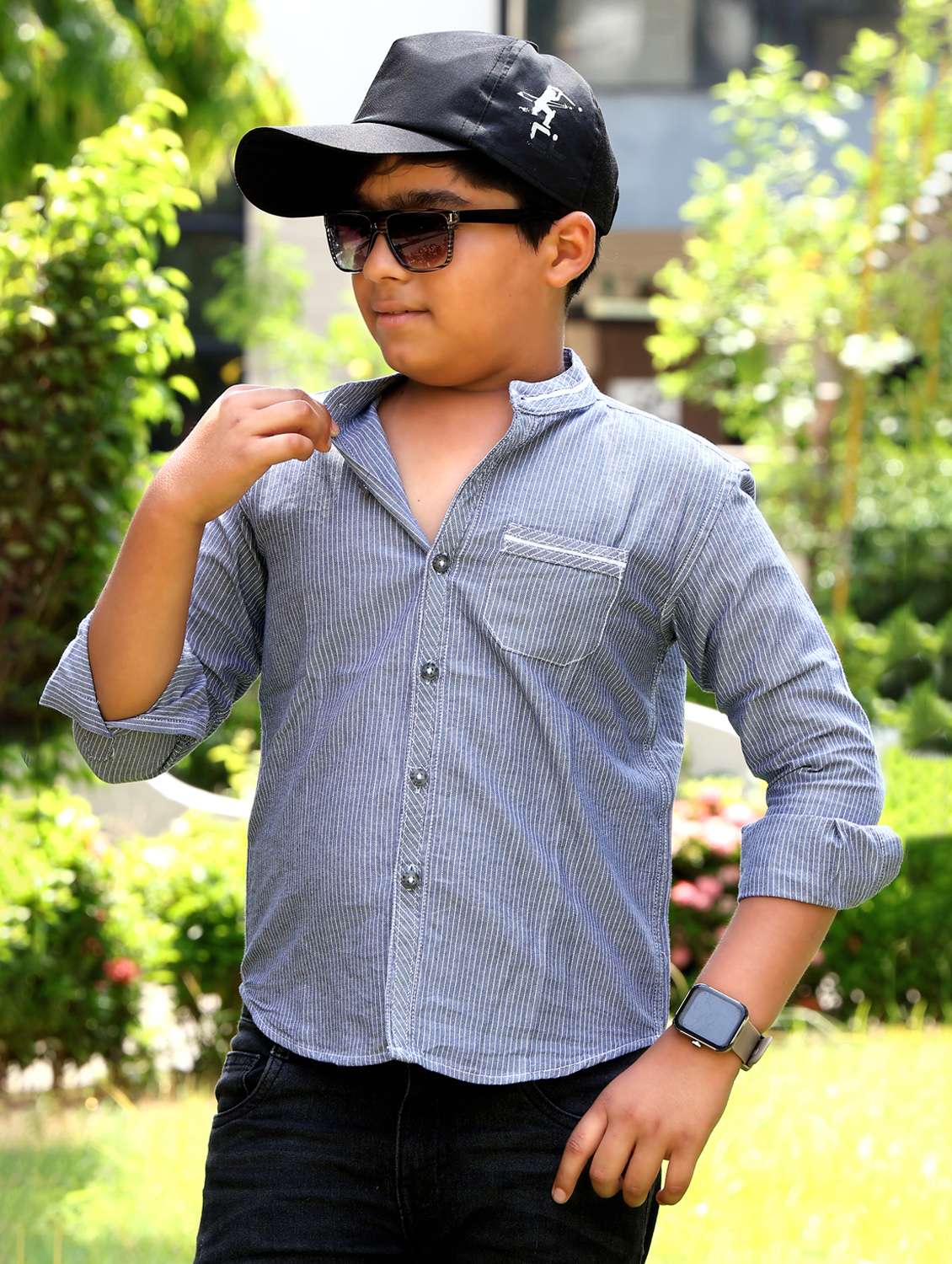 boys striped long sleeve casual shirt - 21944732 -  Standard Image - 3