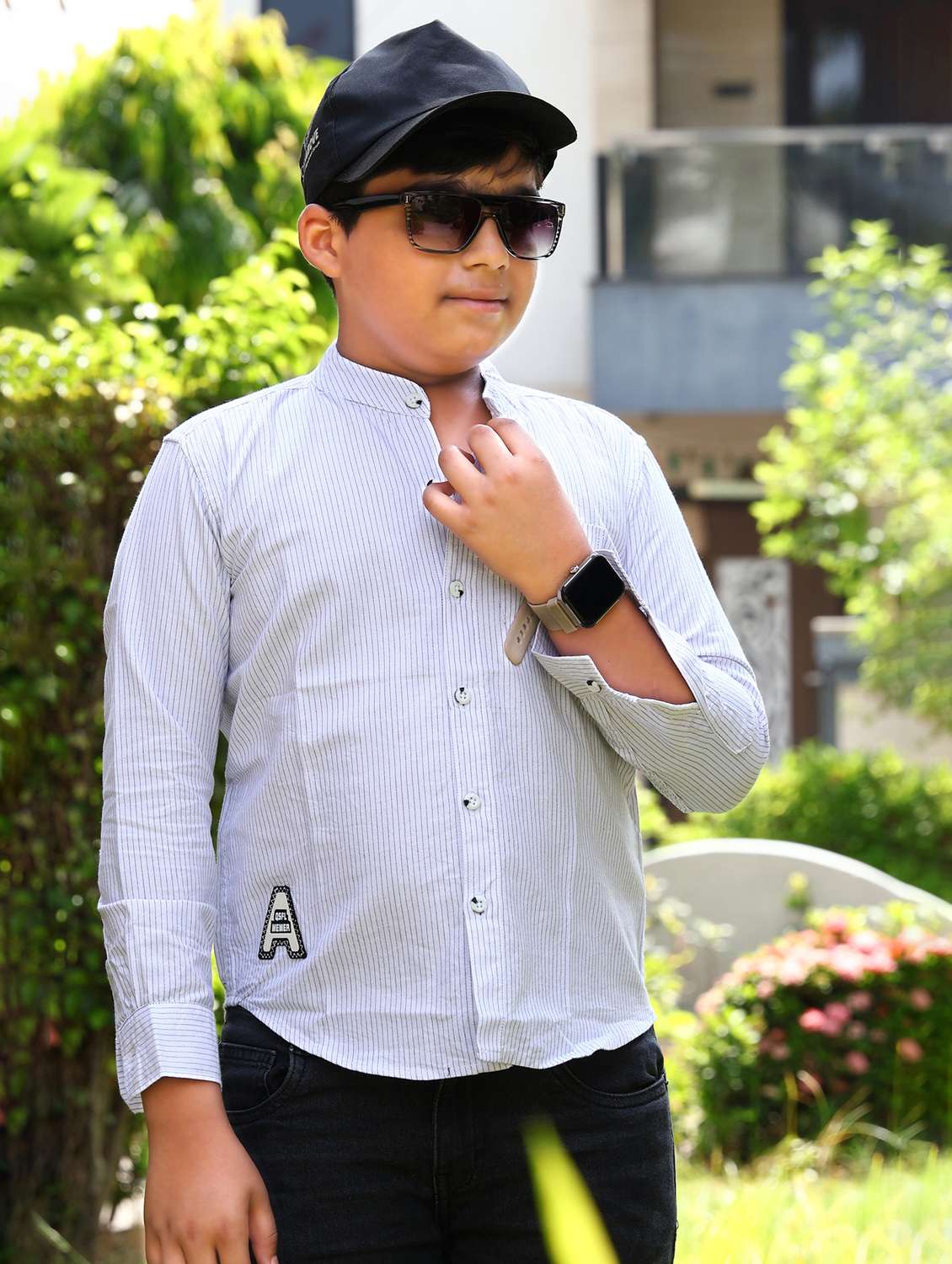 boys striped long sleeve casual shirt - 21944733 -  Standard Image - 3