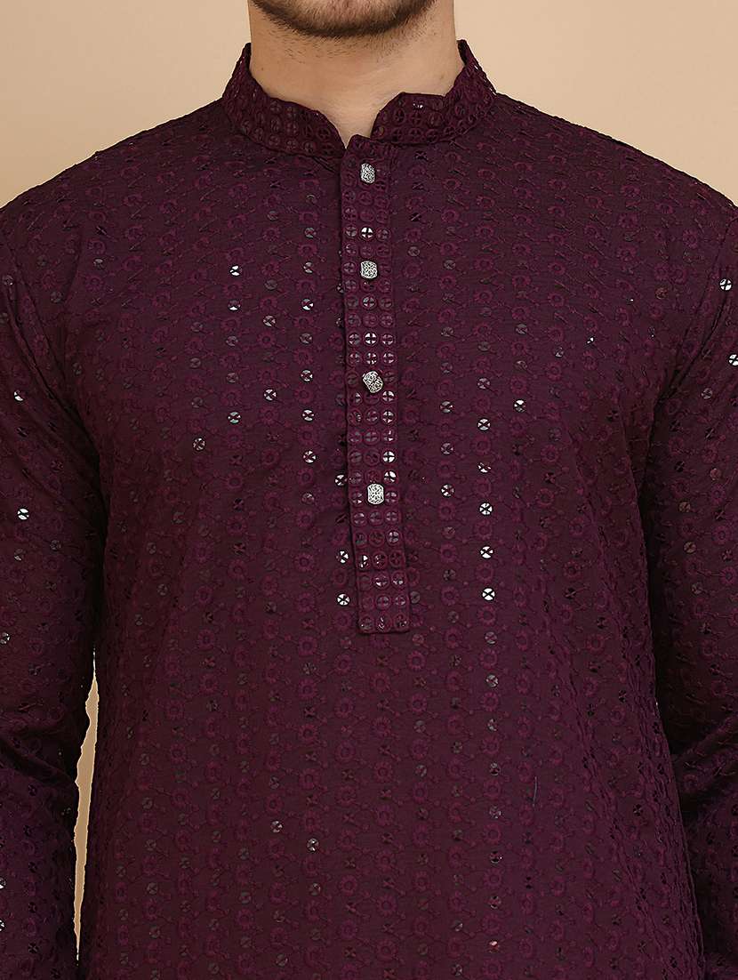 men mandarin neck kurta pyjama ethnic wear set - 21944757 -  Standard Image - 5