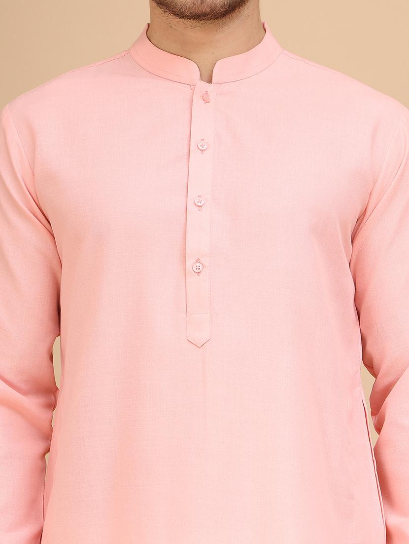 men mandarin neck kurta pyjama ethnic wear set - 21944758 - Standard Image - 5