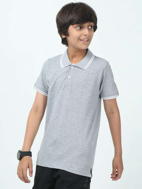 boys solid short sleeve polo t-shirt - 21944779 - Standard Image - 0