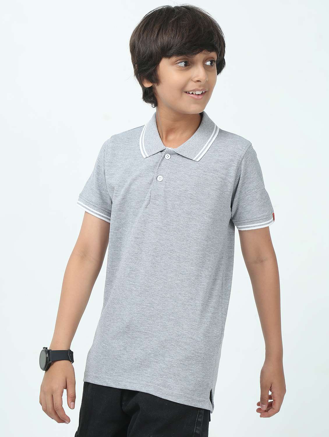 boys solid short sleeve polo t-shirt - 21944779 - Zoom Image - 0