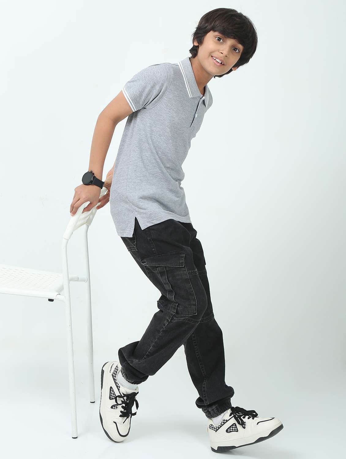 boys solid short sleeve polo t-shirt - 21944779 - Standard Image - 5