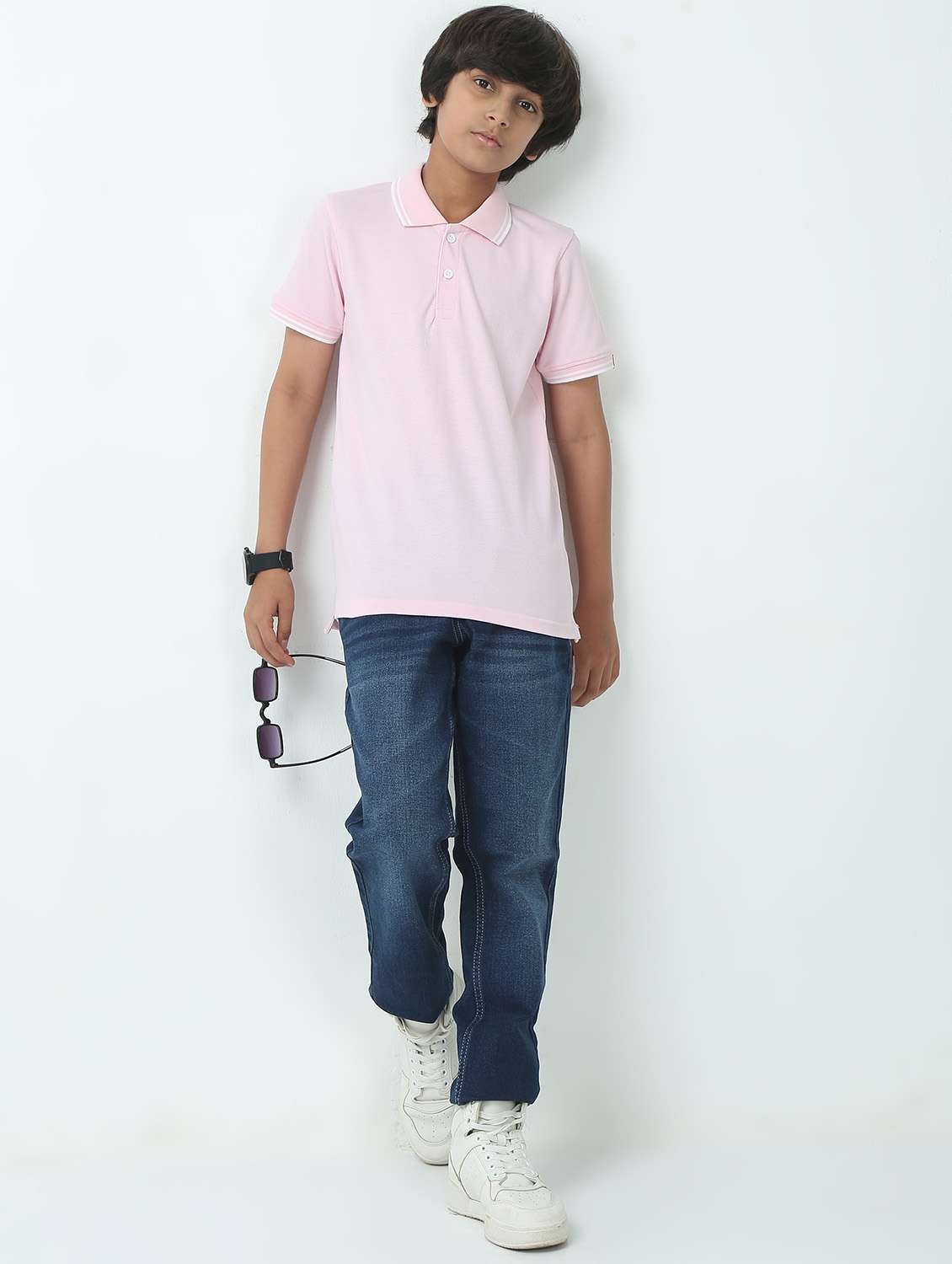 boys solid short sleeve polo t-shirt - 21944782 -  Standard Image - 5