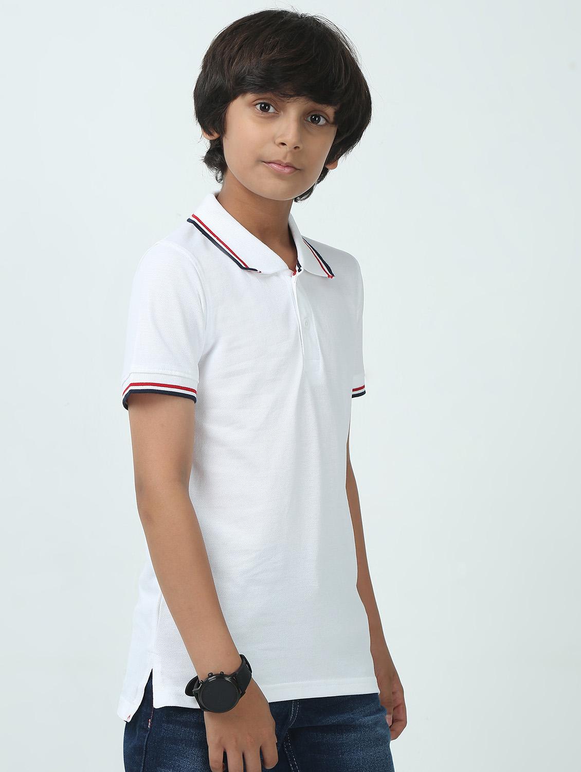boys solid short sleeve polo t-shirt - 21944785 - Standard Image - 3