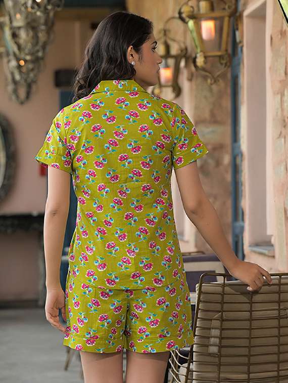 women floral print nightwear short set - 21944809 - Standard Image - 3
