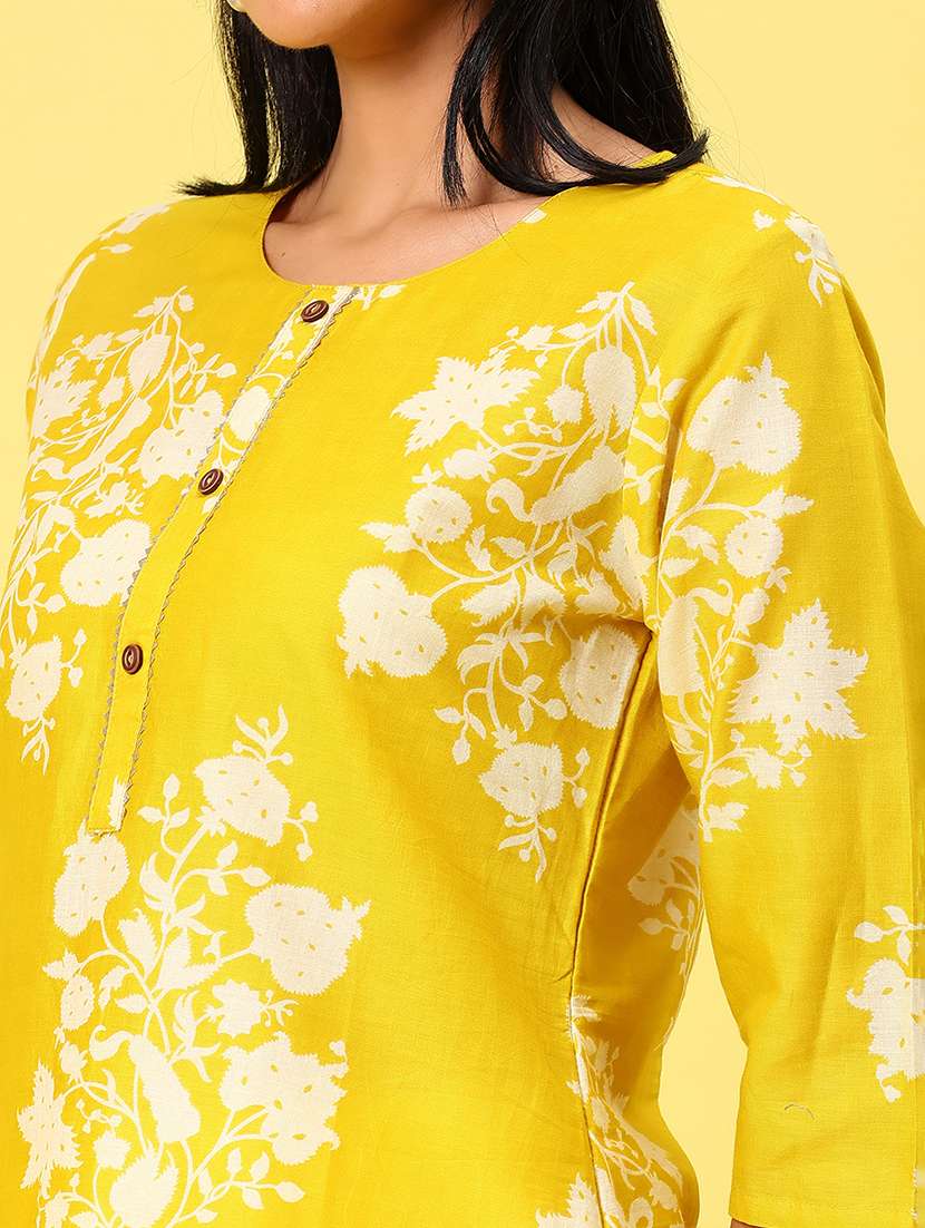 women three quarter sleeve straight kurta - 21944844 -  Standard Image - 5