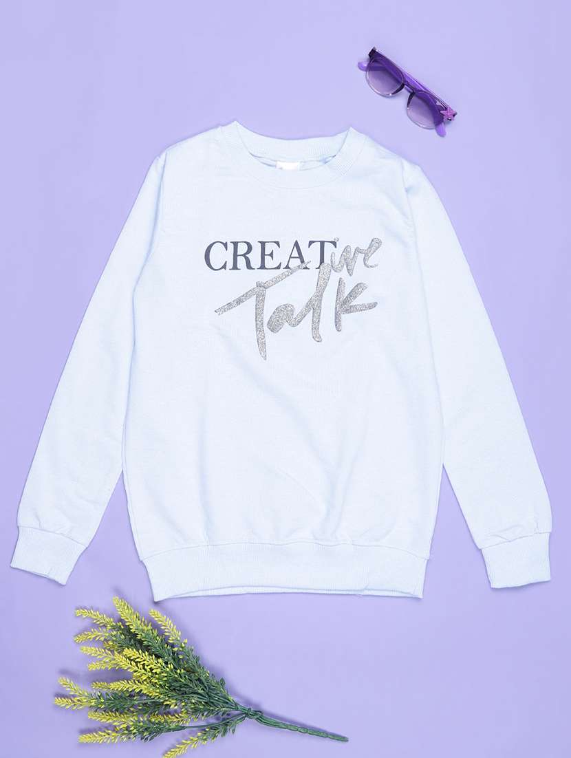 girls printed long sleeve regular fit tee