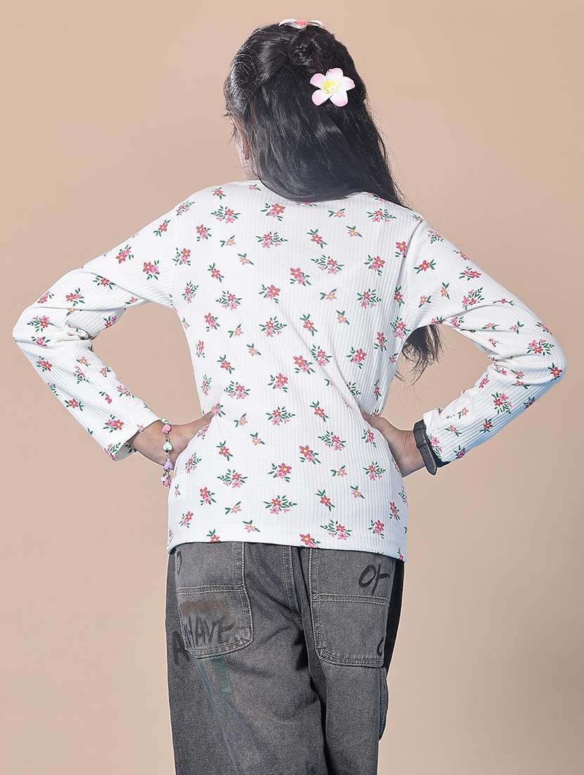 girls floral print long sleeve tee - 21944901 -  Standard Image - 3