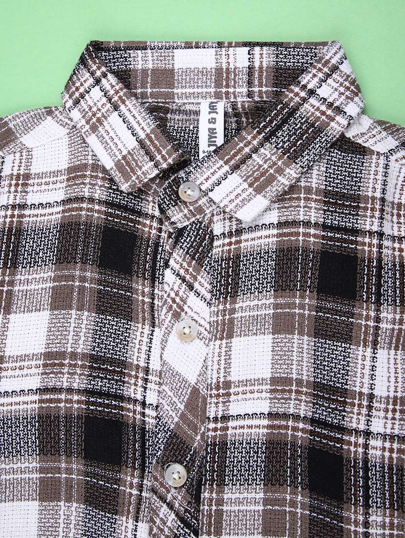boys checkered long sleeve casual shirt - 21944930 -  Standard Image - 3