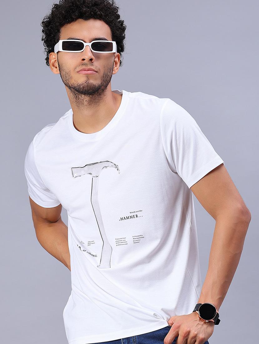 men printed short sleeve regular fit t-shirt - 21944962 - Zoom Image - 0