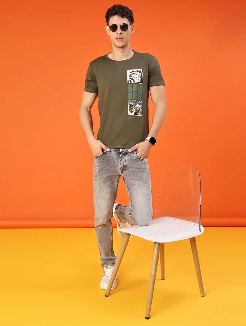 men placement print short sleeve regular fit t-shirt - 21944964 -  Standard Image - 3