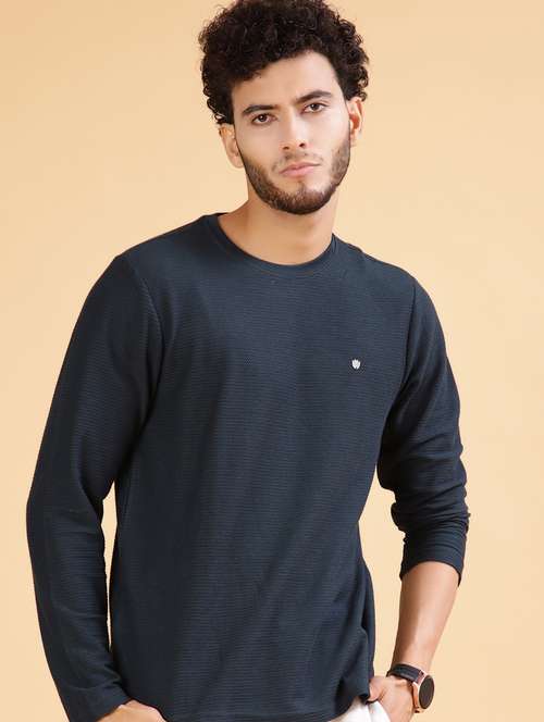 men solid long sleeve regular fit t-shirt - 21944991 - Standard Image - 0