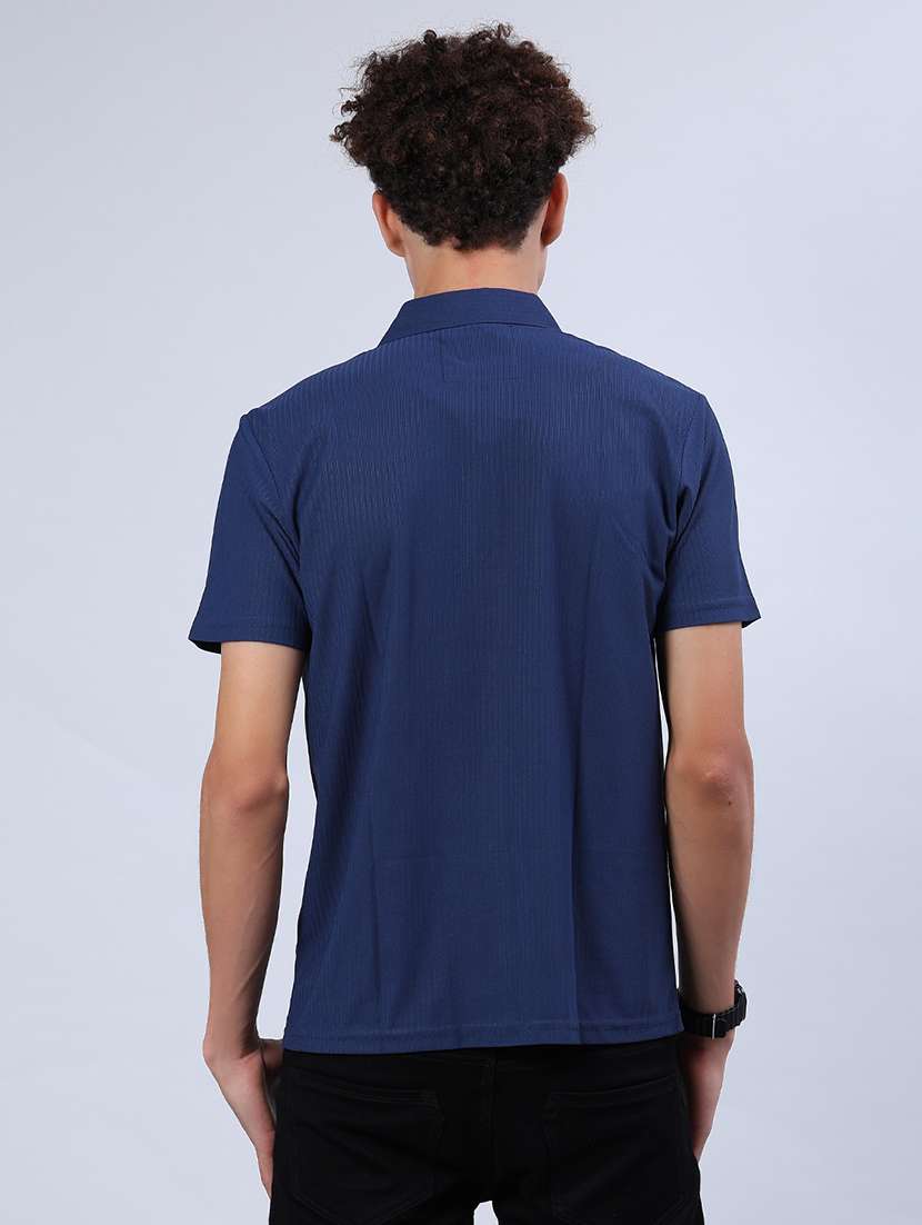 men solid collared short sleeve shirt - 21945013 -  Standard Image - 3