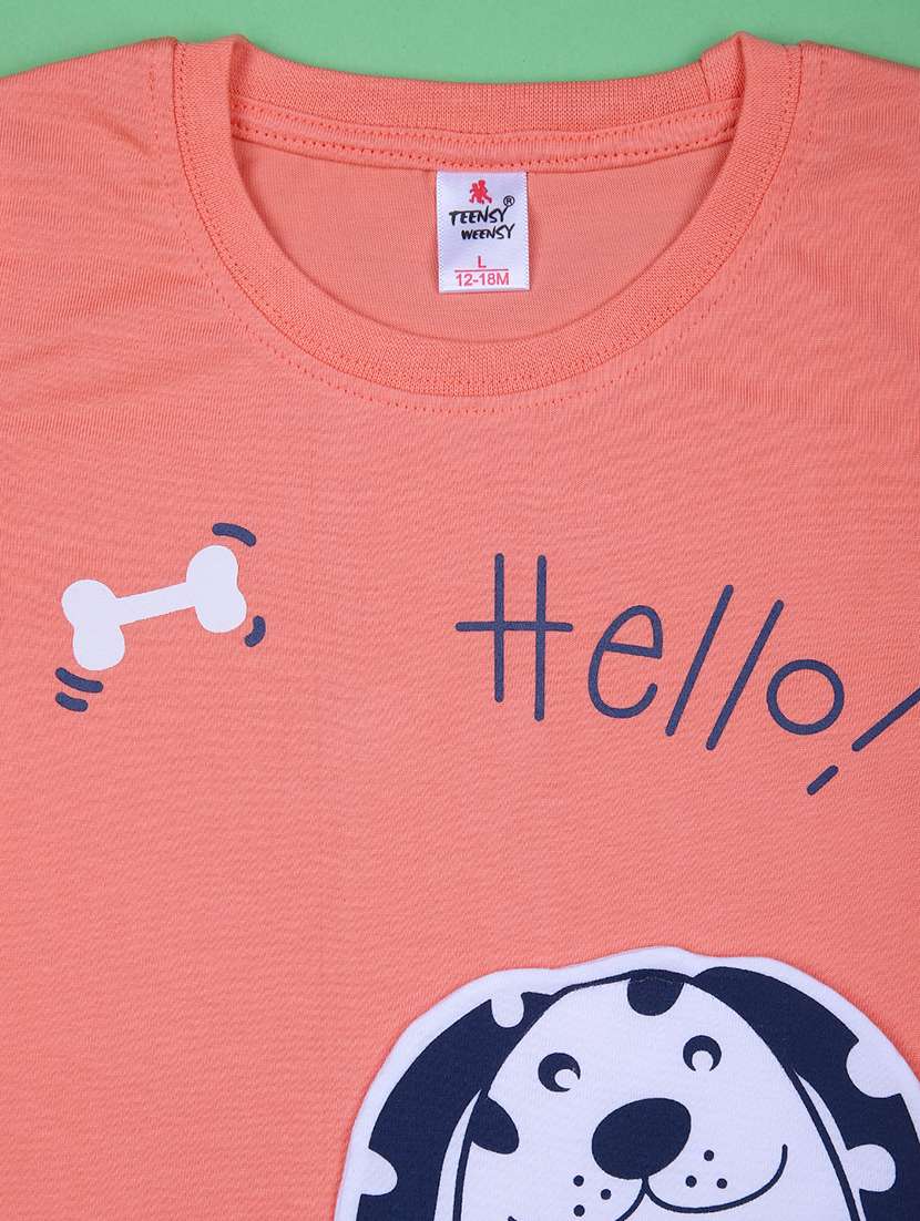 boys printed t-shirt & shorts twin set - 21946190 -  Standard Image - 3