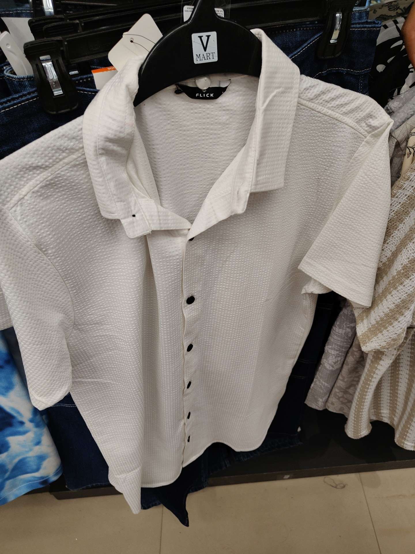 off white poly cotton casual shirt - 21946228 - Zoom Image - 0