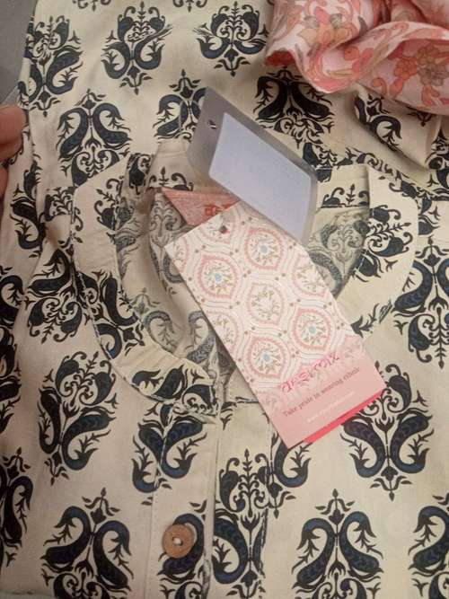 off white rayon kurta - 21946300 -  Standard Image - 0