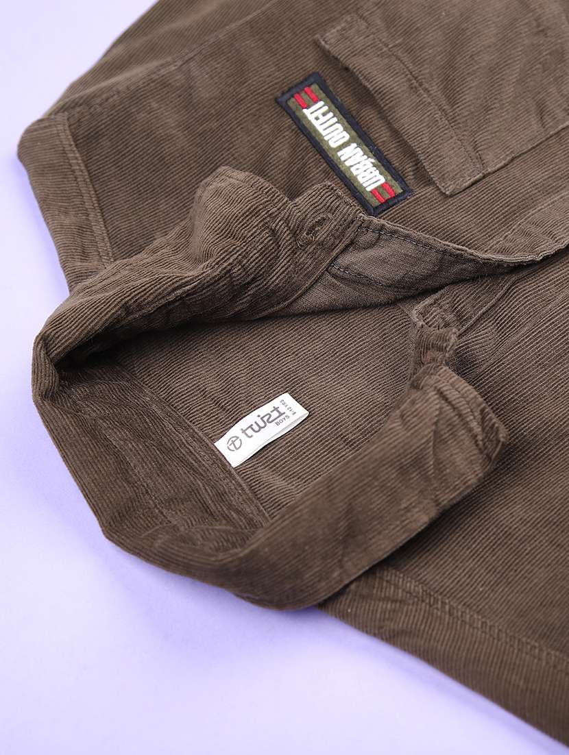 boys solid collared long sleeve shirt - 21946307 -  Standard Image - 3