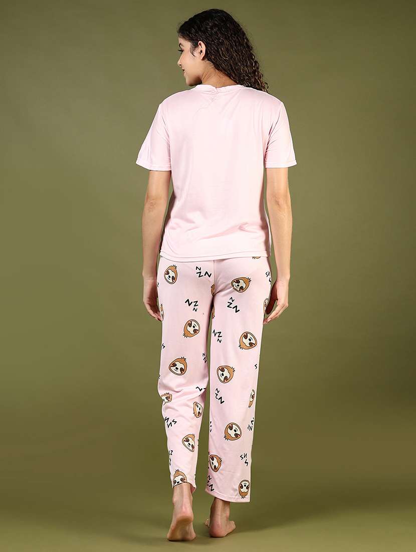 women printed nightwear pyjama set - 21946445 -  Standard Image - 3