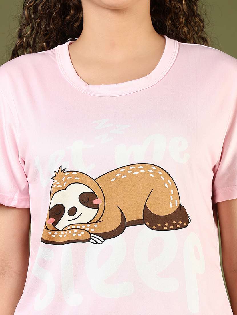 women printed nightwear pyjama set - 21946445 -  Standard Image - 5