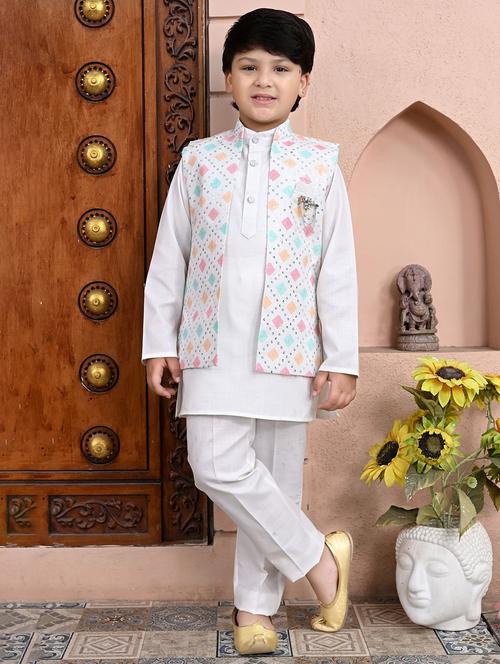 boys embroidered mandarin neck sherwani set - 21946714 -  Standard Image - 0