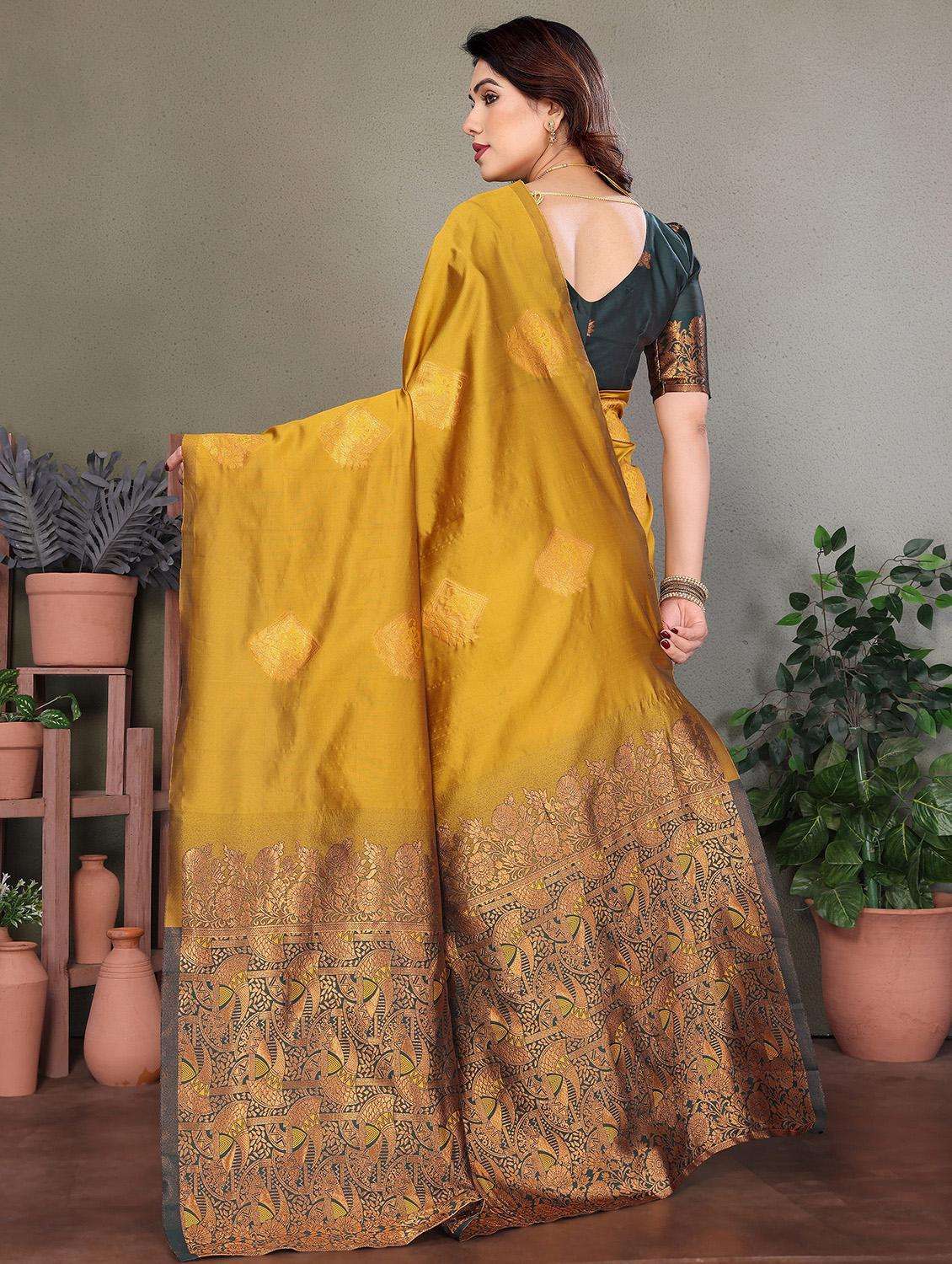 women self design banarasi saree with blouse - 21946725 -  Standard Image - 3