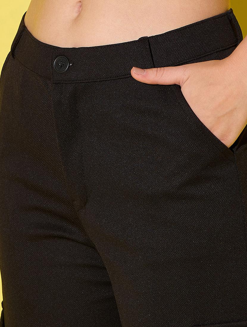 women solid mid rise relaxed fit cargo - 21946760 - Standard Image - 5