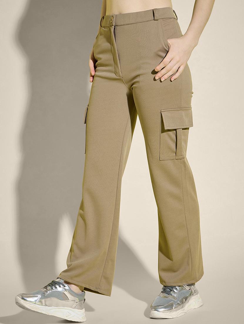 women pack of 2 solid mid rise cargo - 21946762 - Standard Image - 3