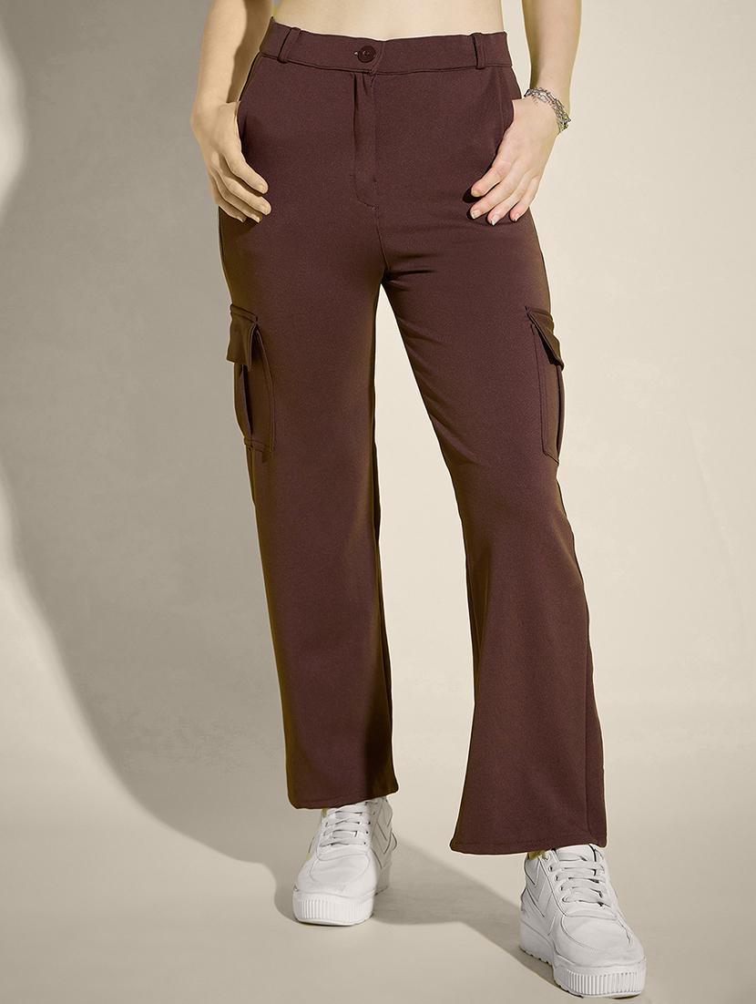 women pack of 2 solid mid rise cargo - 21946763 - Standard Image - 3