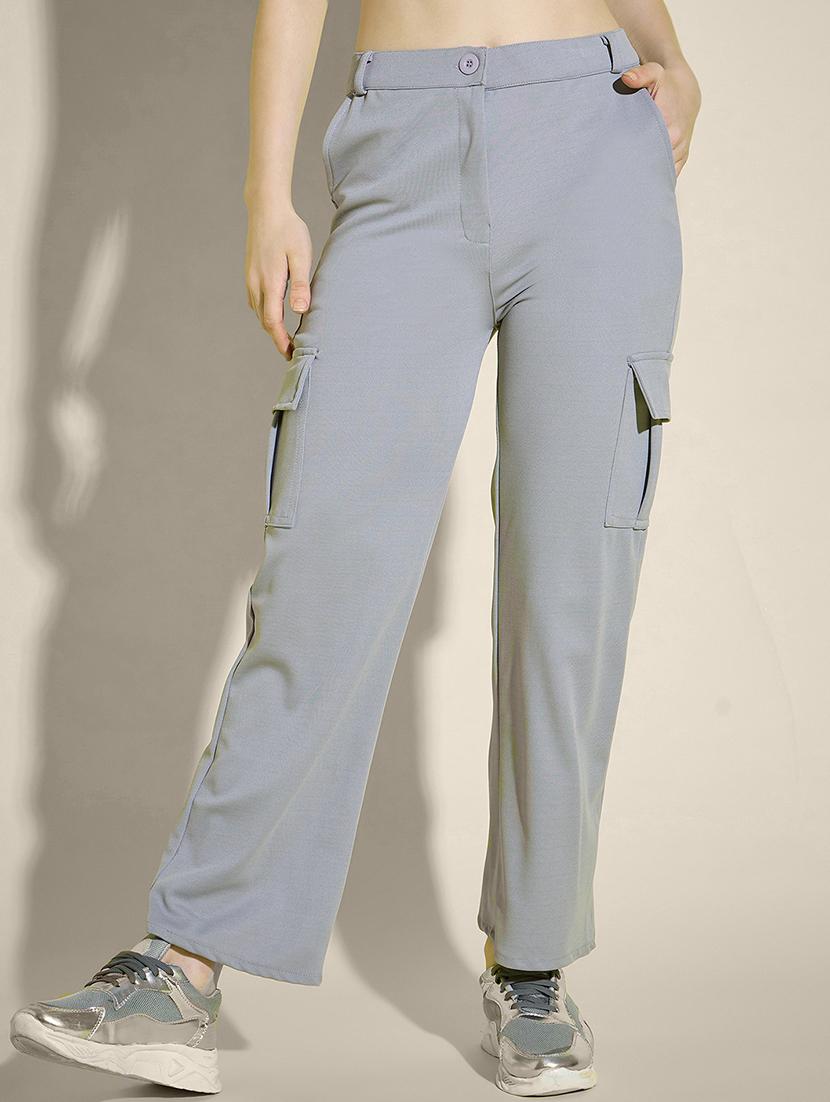 women pack of 2 solid mid rise cargo - 21946764 - Standard Image - 3
