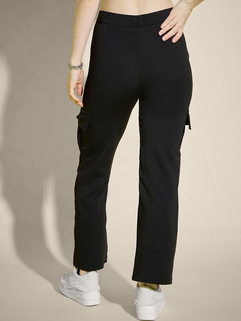 women pack of 2 solid mid rise cargo - 21946765 - Standard Image - 3