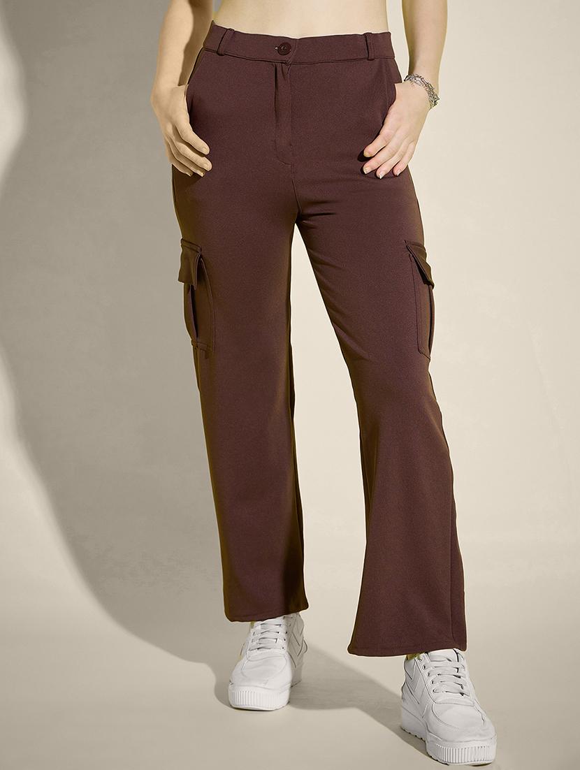 women pack of 2 solid mid rise cargo - 21946766 - Standard Image - 3