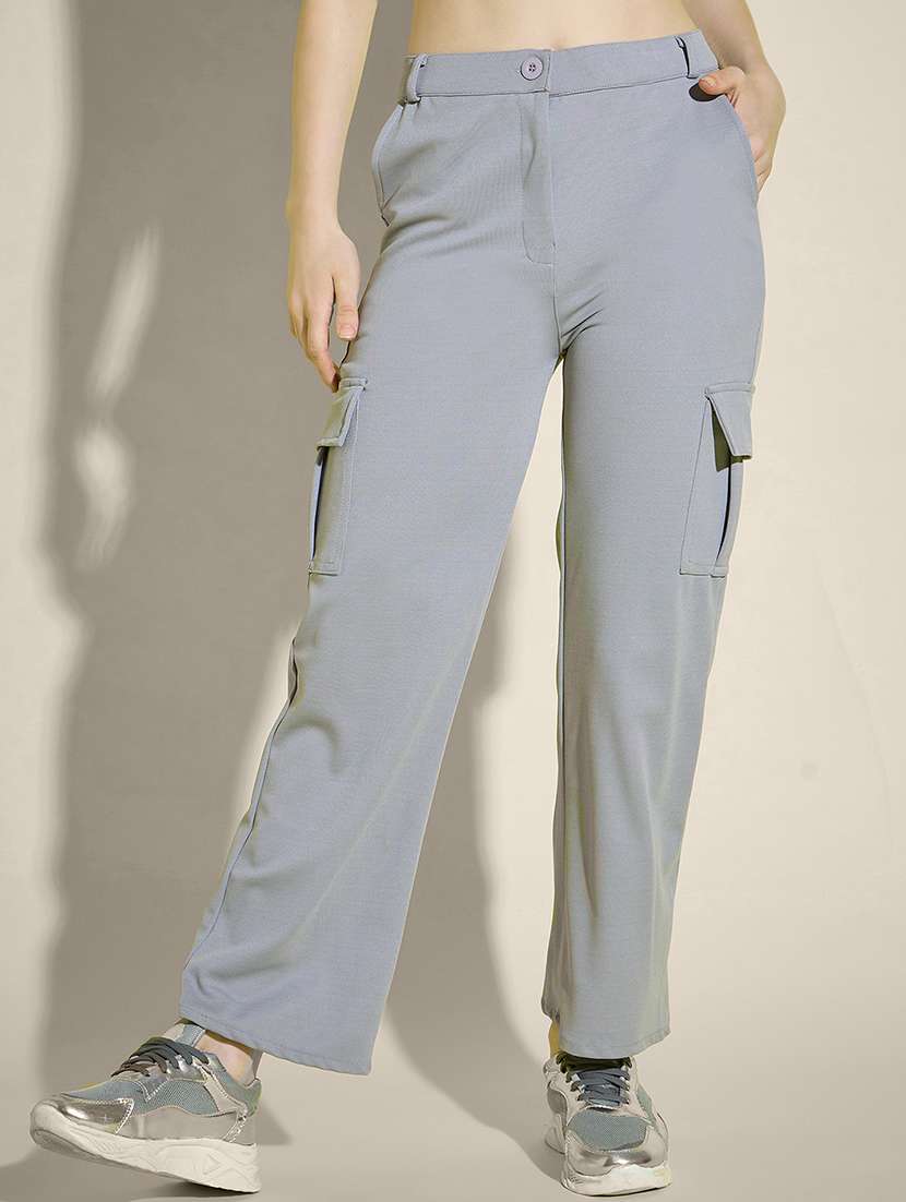 women pack of 2 solid mid rise cargo - 21946767 -  Standard Image - 3