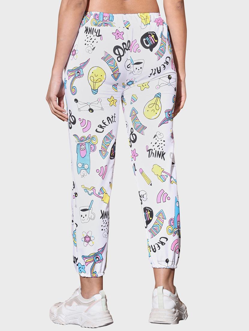 women printed mid rise jogger - 21946772 - Standard Image - 3