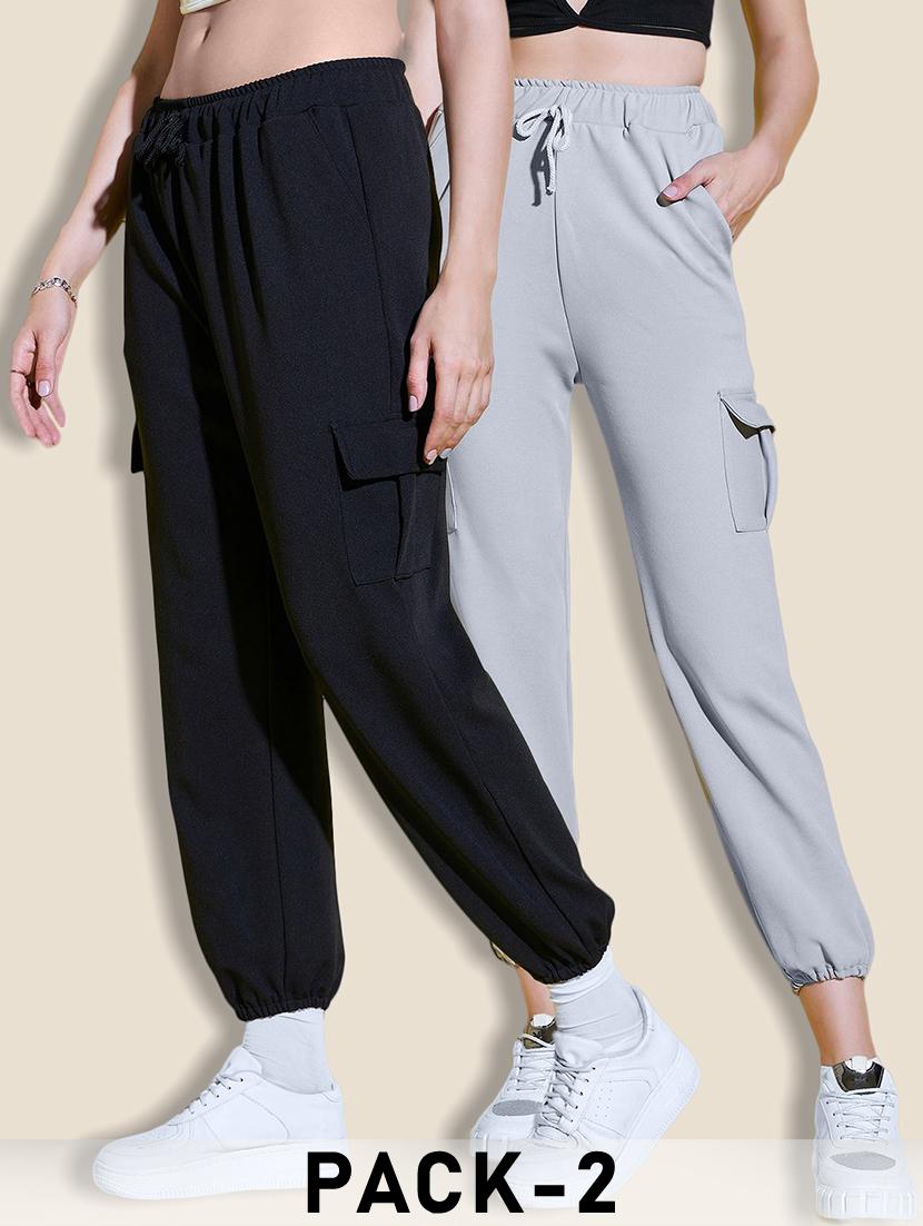 women pack of 2 solid mid rise cargo - 21946785 - Zoom Image - 0