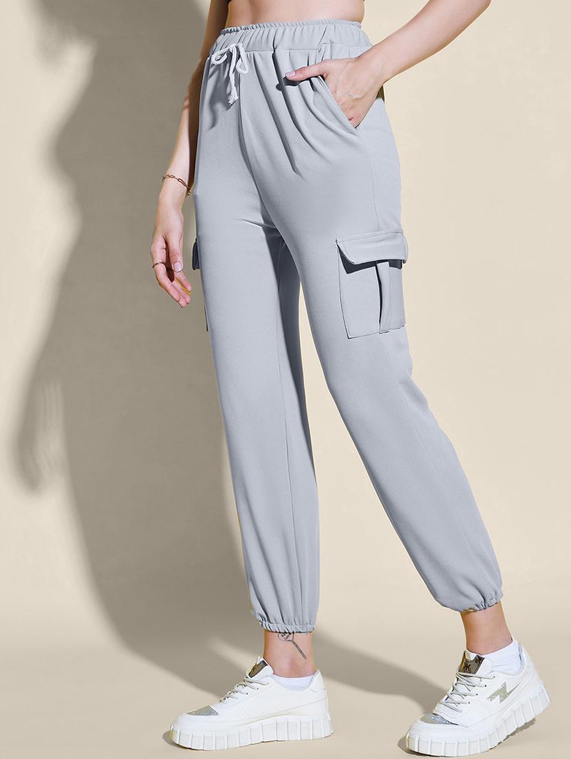women pack of 2 solid mid rise cargo - 21946785 - Standard Image - 3