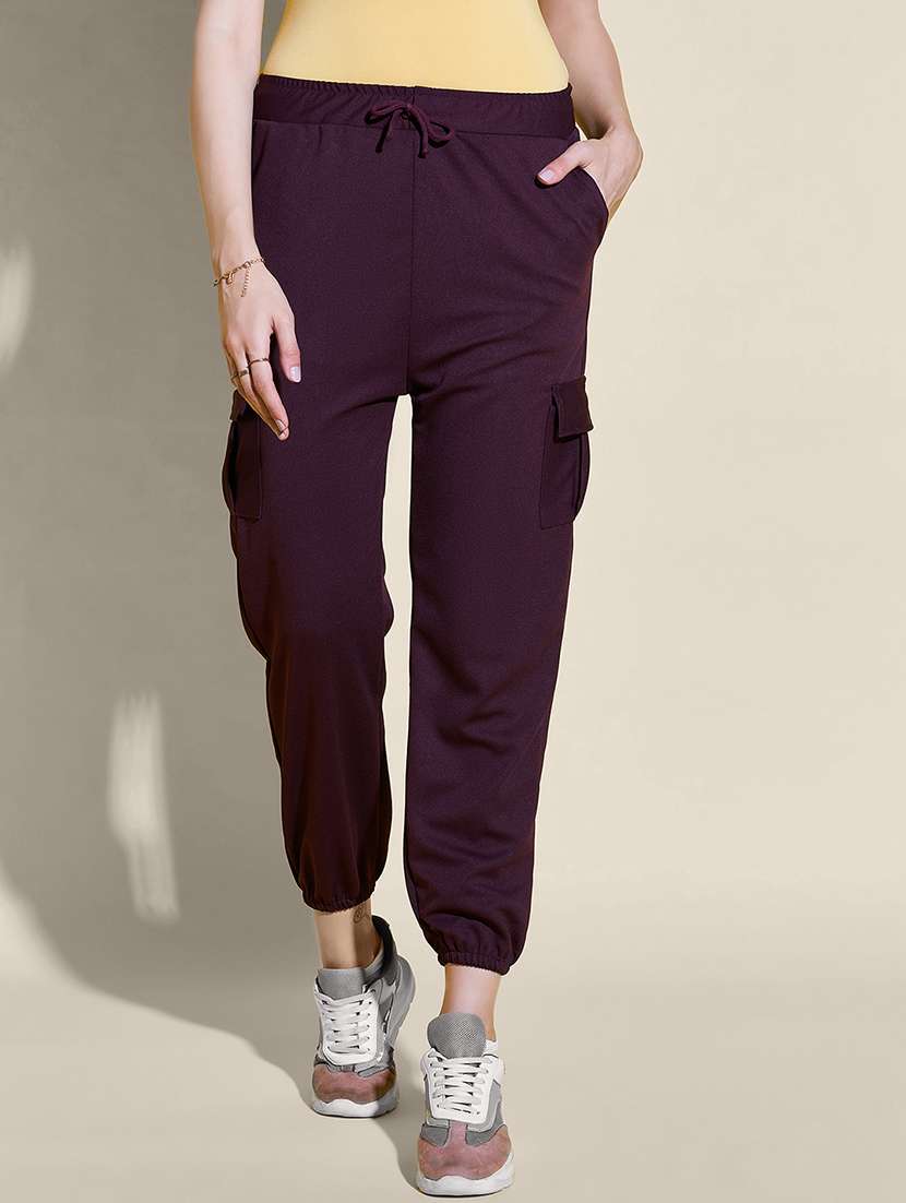 women pack of 2 solid mid rise cargo - 21946786 - Standard Image - 3
