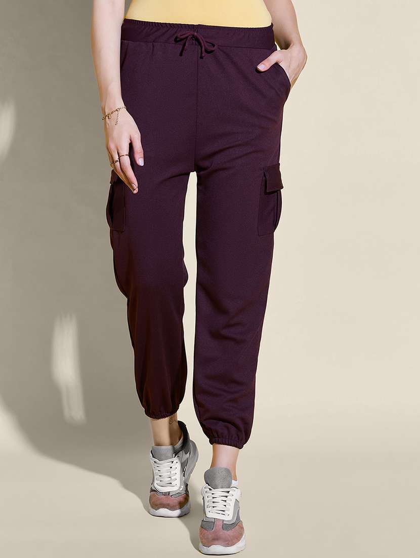 women pack of 2 solid mid rise cargo - 21946787 - Standard Image - 3