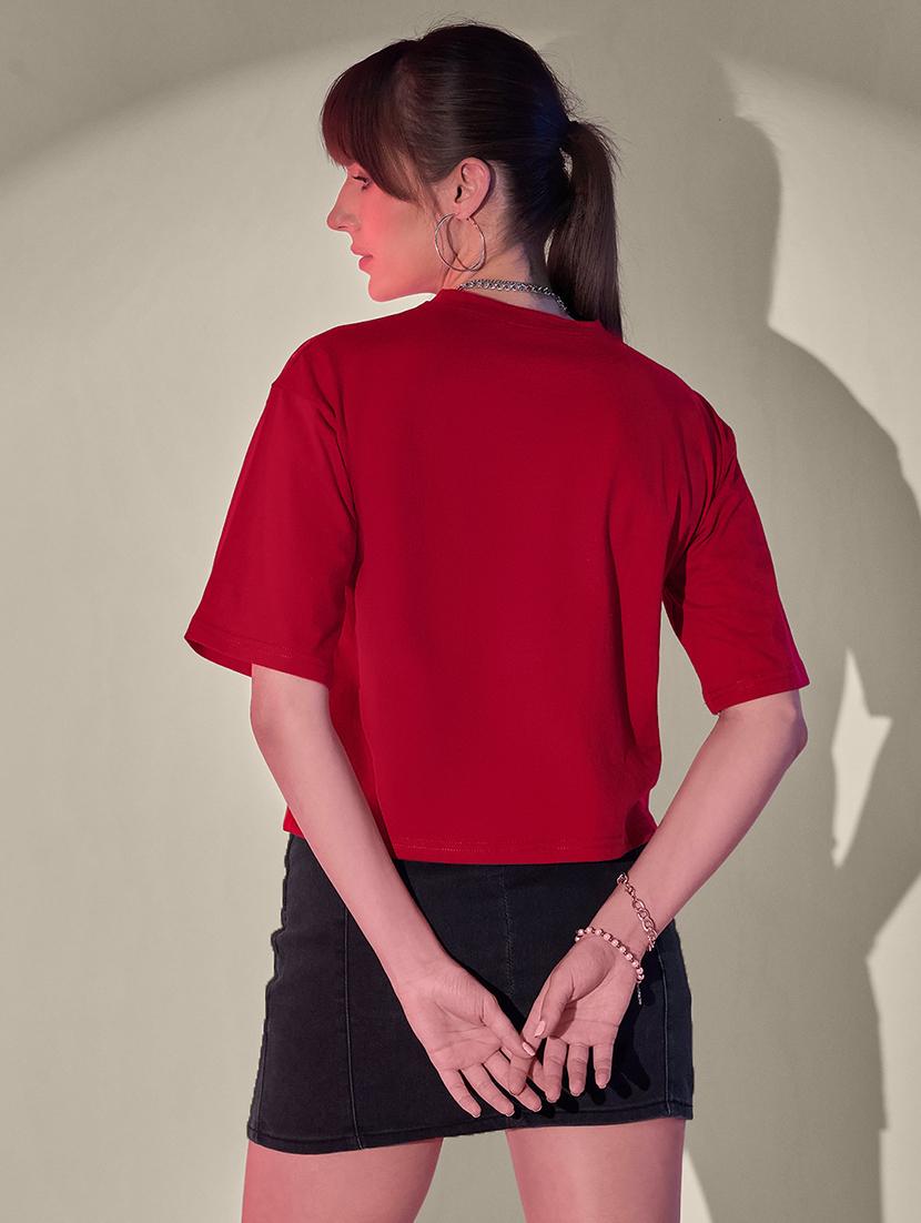 women pack of 2 solid short sleeve crop t-shirt - 21946831 - Standard Image - 5