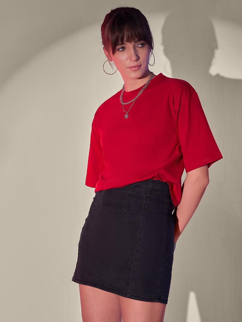 women pack of 2 solid short sleeve crop t-shirt - 21946838 - Standard Image - 5