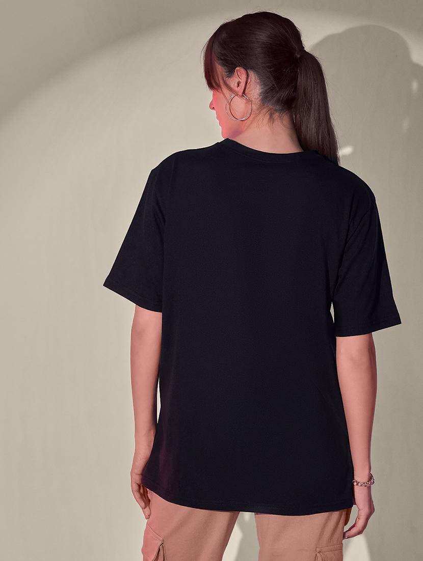 women pack of 2 solid short sleeve oversized t-shirt - 21946840 - Standard Image - 5