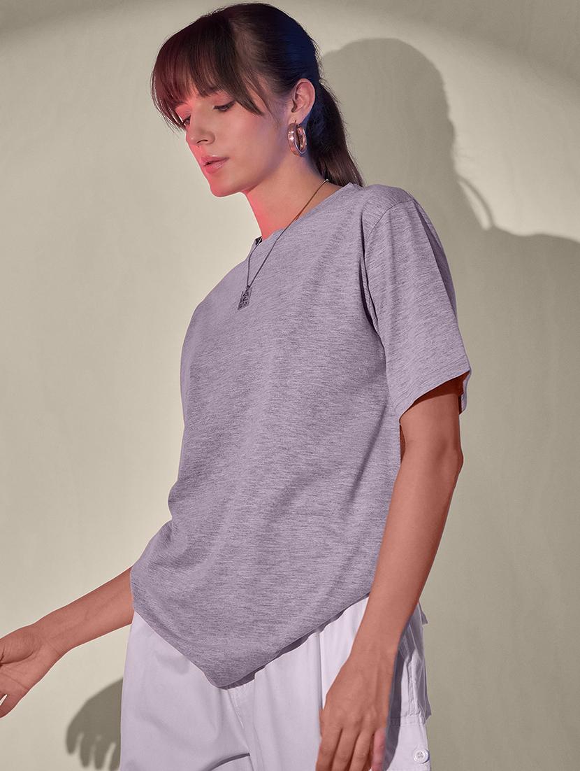 women packof 2 solid short sleeve oversized t-shirt - 21946841 - Standard Image - 5