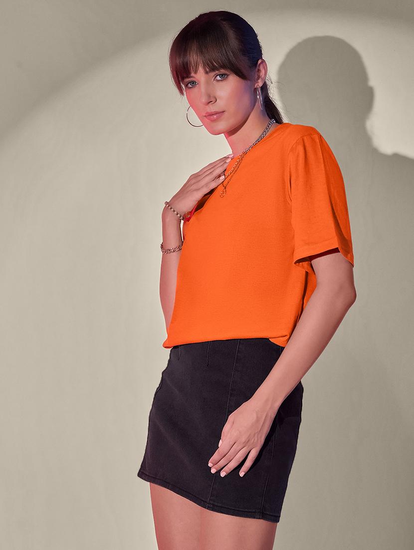 women pack of 2 solid short sleeve oversized t-shirt - 21946859 - Standard Image - 5