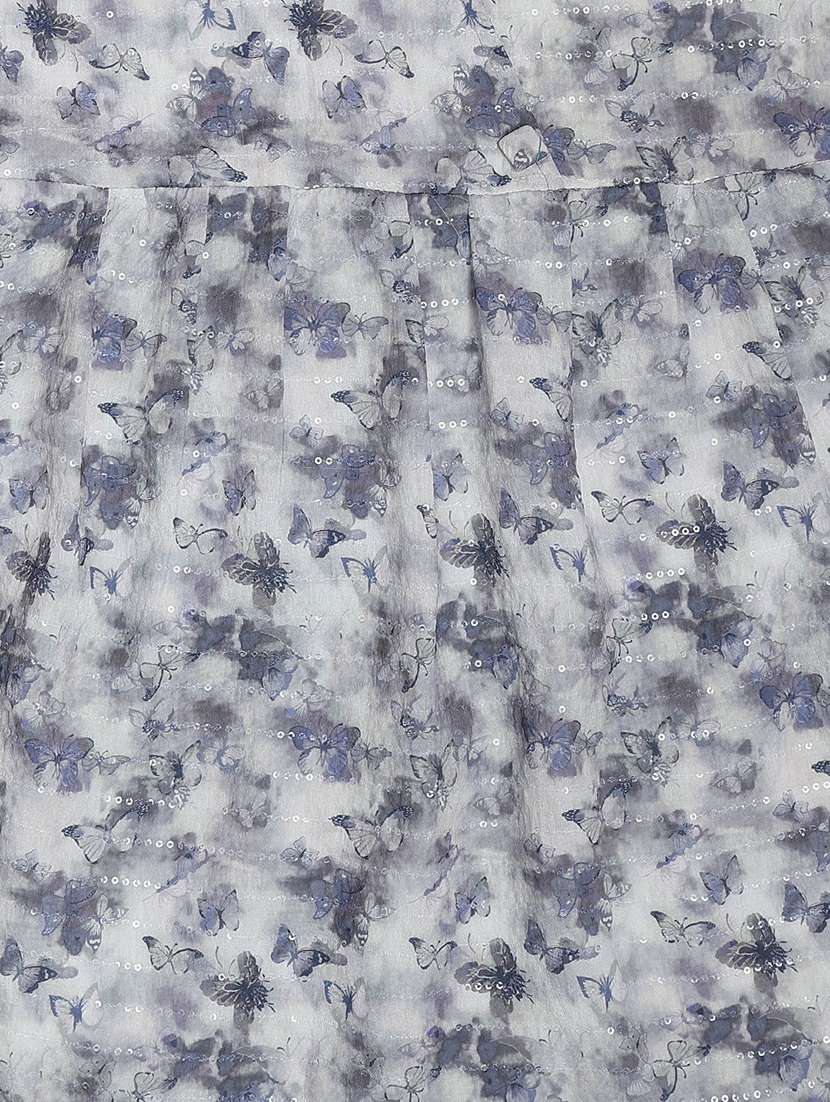 Girls Printed Short Sleeve Tiered Dress - 21947089 -  Standard Image - 3