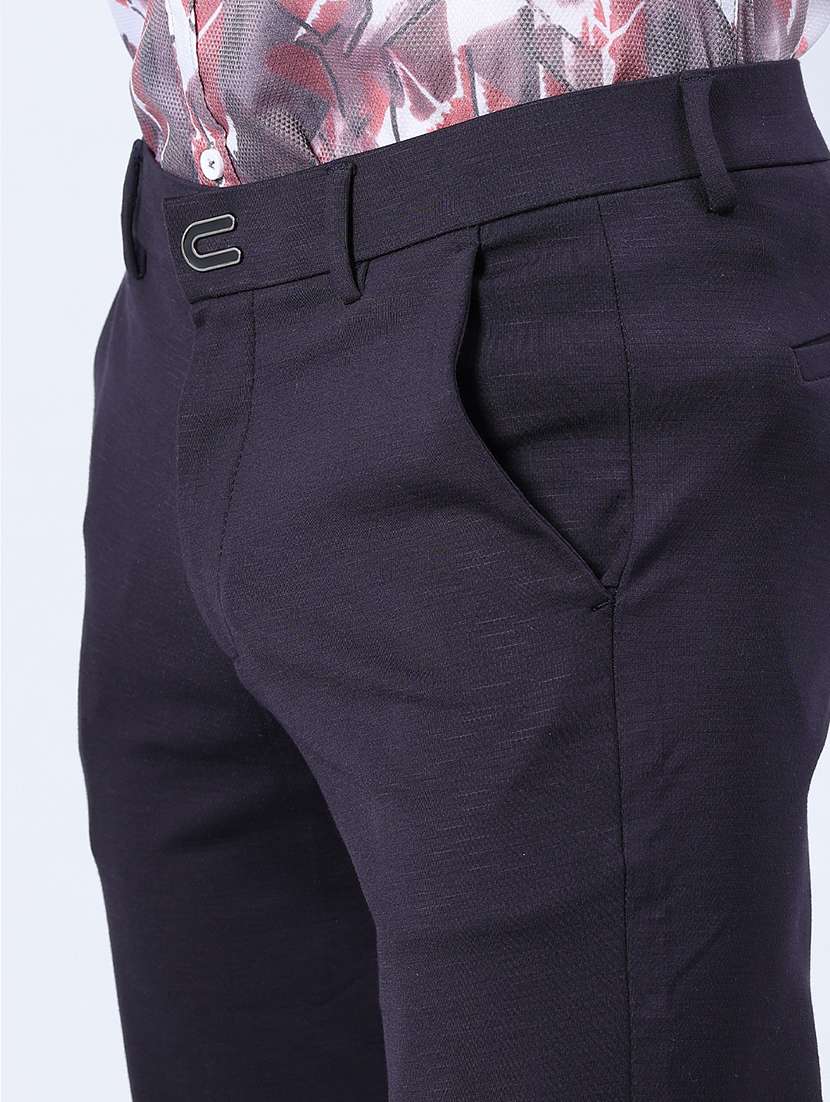 men solid mid rise casual chinos - 21947155 -  Standard Image - 5