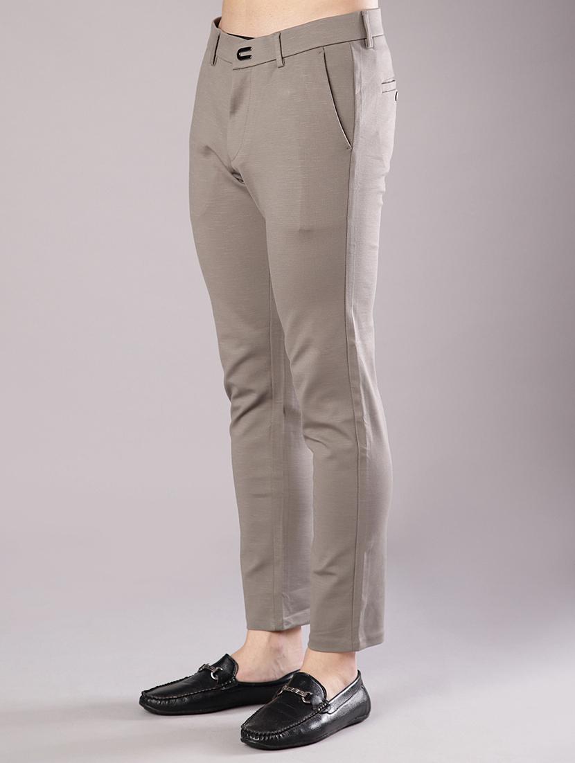 men solid mid rise regular fit chinos - 21947157 - Standard Image - 3