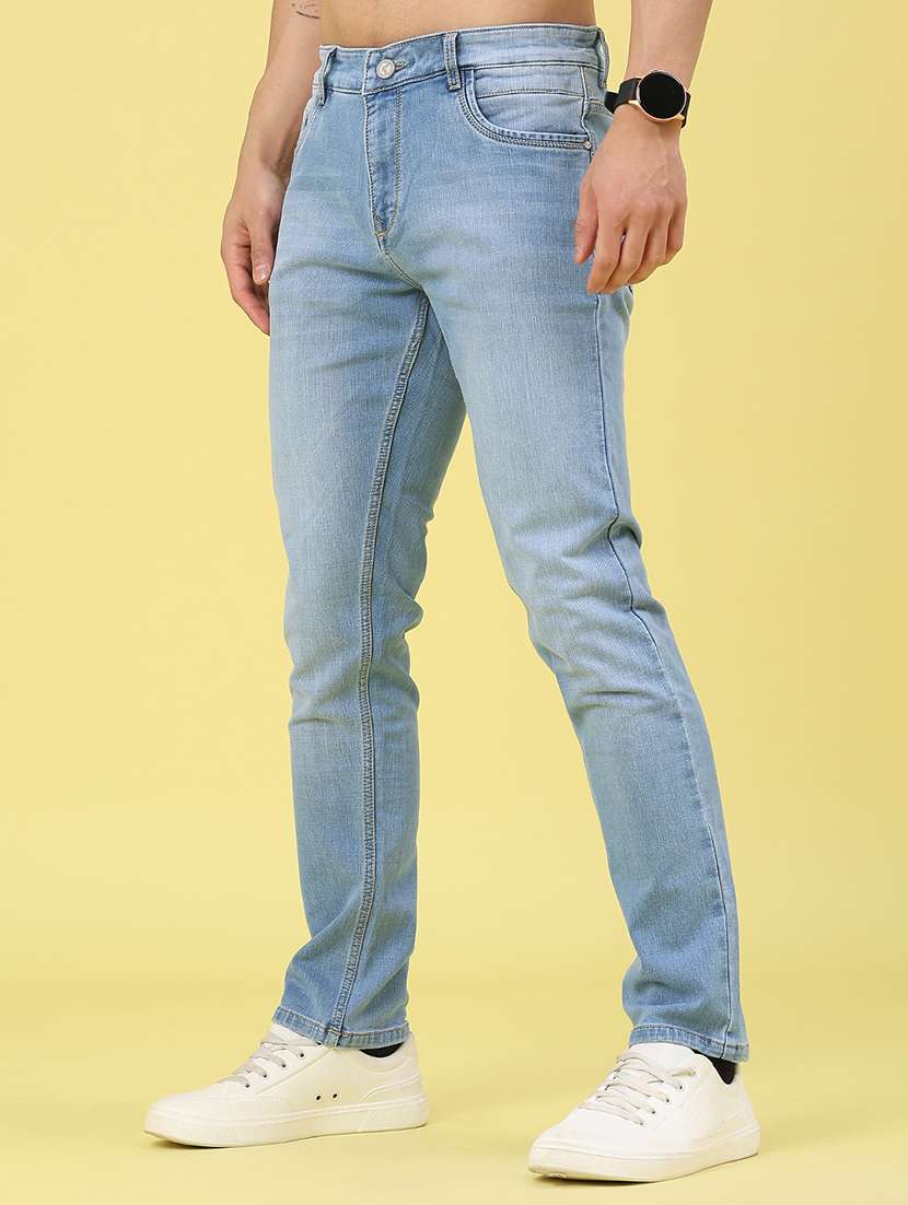 men washed mid rise full length slim fit jeans - 21947160 -  Standard Image - 3