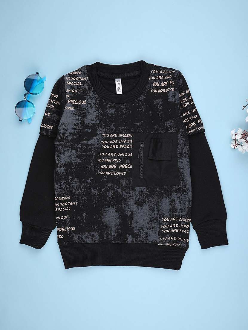 boys printed long sleeve sweatshirt
