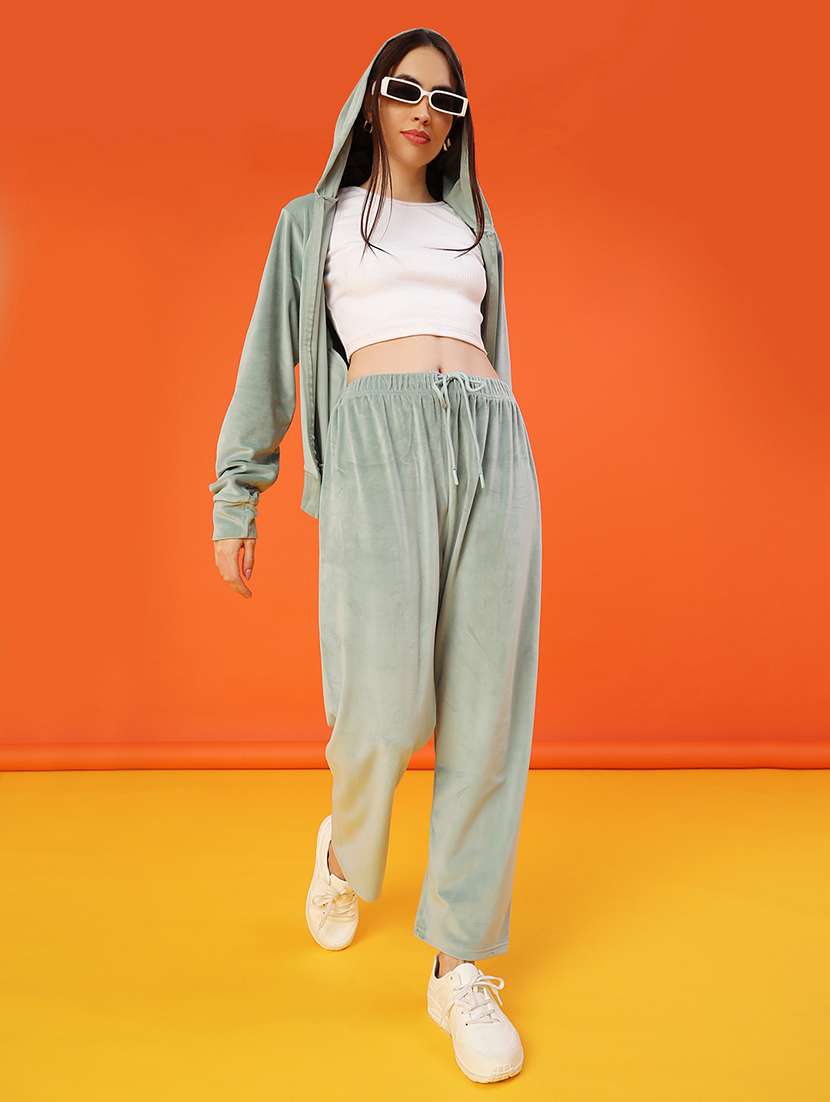 women solid hoode witner wear co-ord - 21947227 -  Standard Image - 3